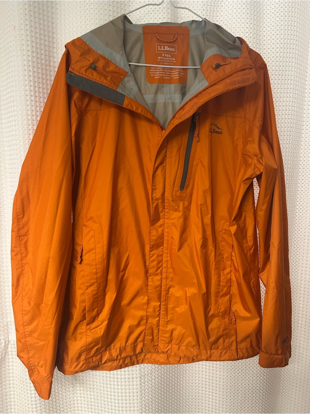 L.L. Bean Men's Orange Windbreaker Jacket